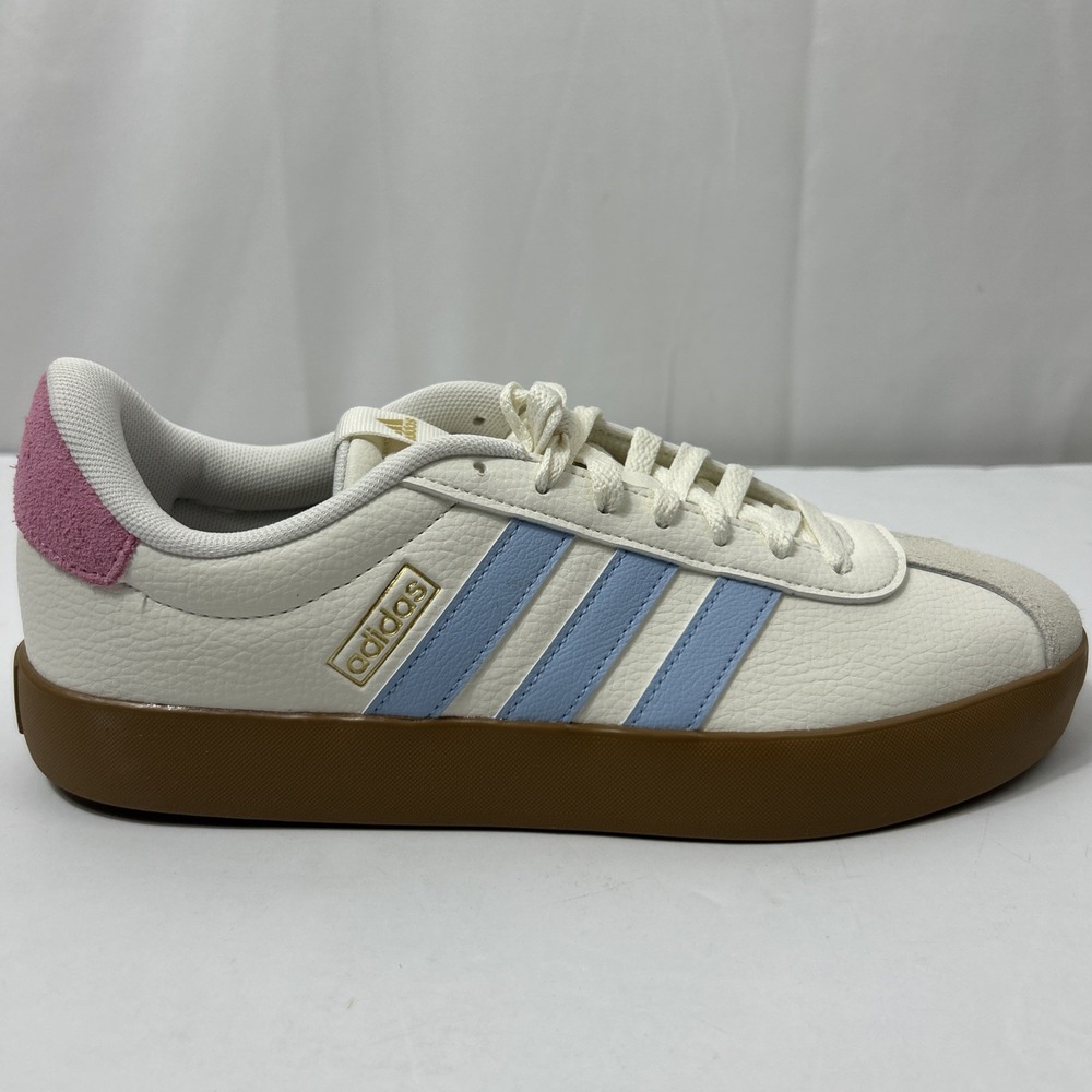 Adidas VL Court 3.0 Shoes Women's  Sneakers Core White/Clear Sky/Bliss Size 11